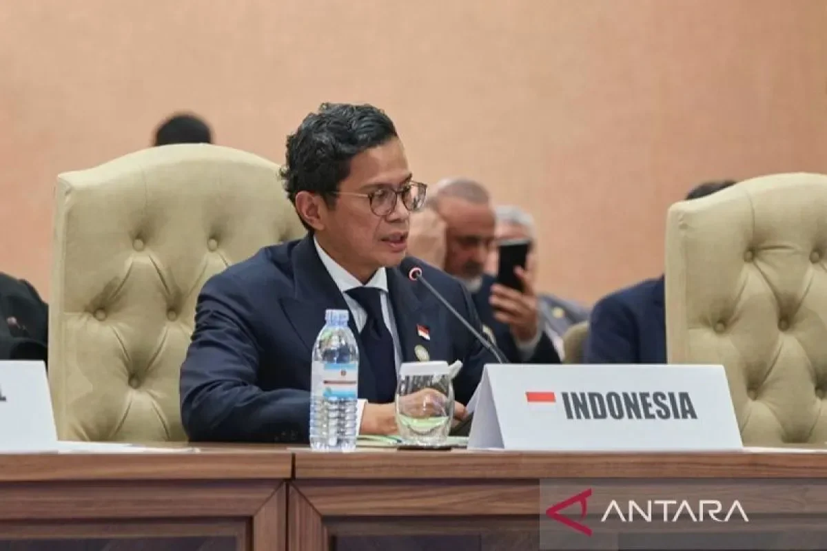 Prabowo Subianto berpidato di PBB, New York dengan mimik serius.