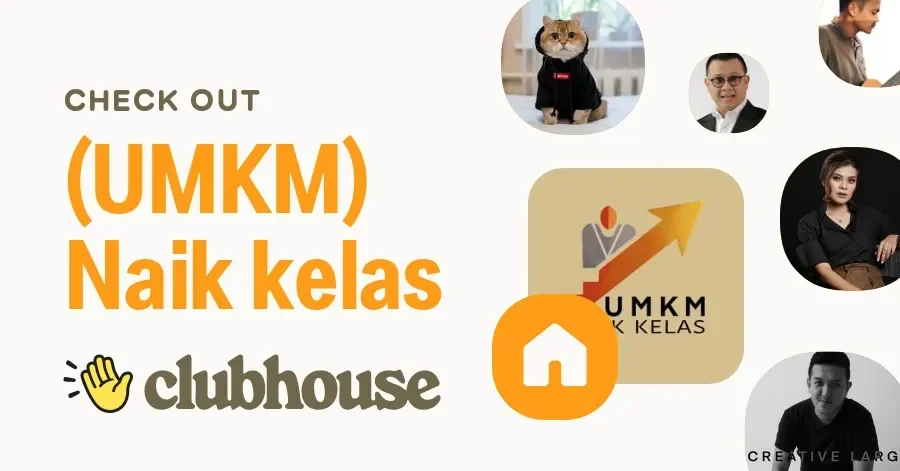 Logo "UMKM Naik Kelas" dan ikon digital, merepresentasikan dukungan mahasiswa UNM untuk UMKM.