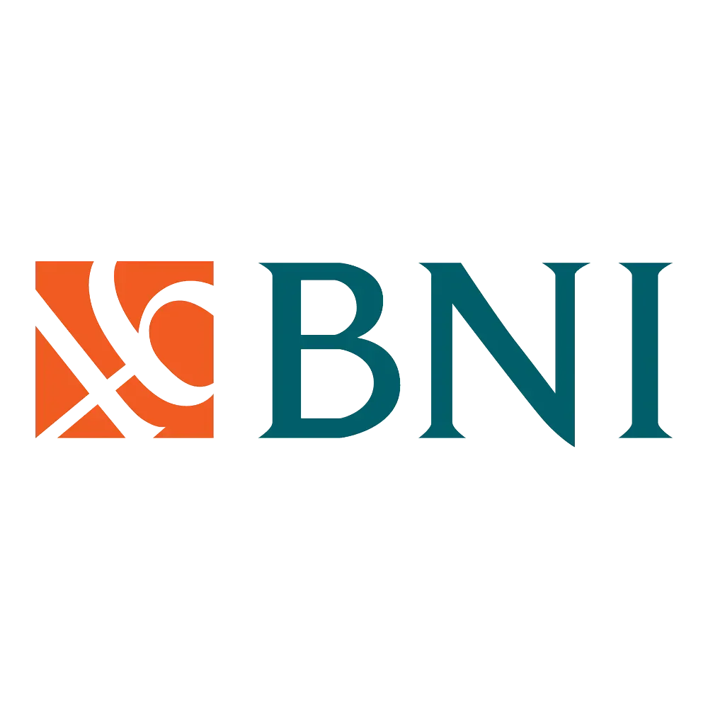 Logo Bank Negara Indonesia (BNI), bank BUMN yang berkomitmen pada pendidikan tinggi nasional.