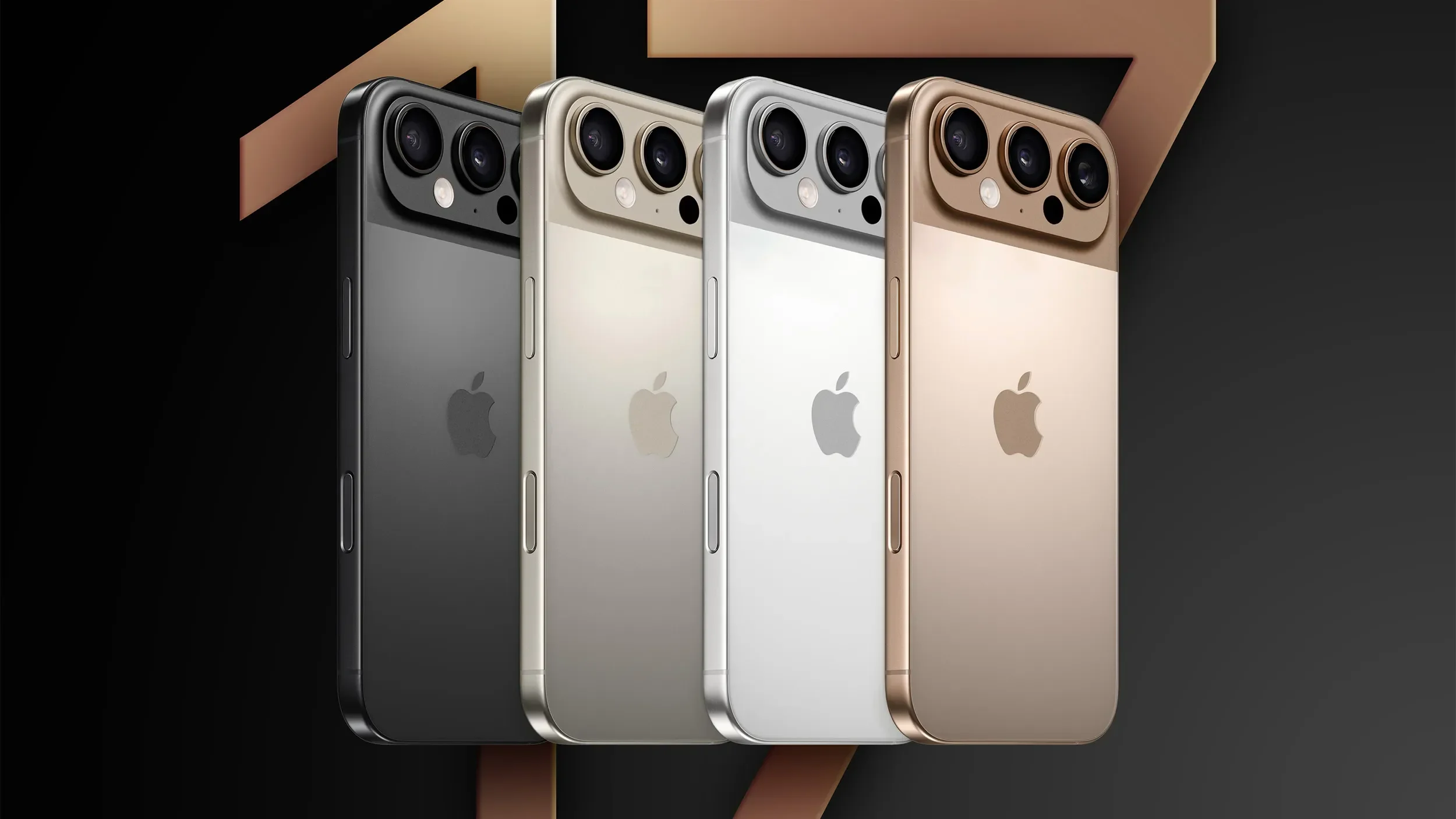 Empat varian warna iPhone 17 terbaru dari Apple dengan desain modern.