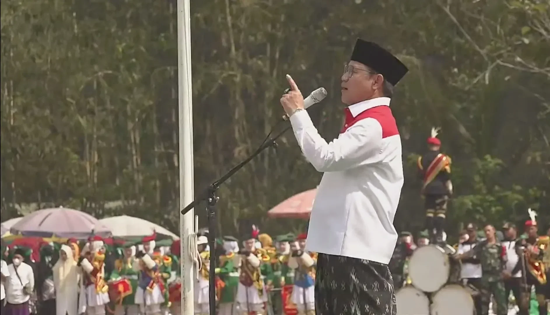 Ketua Umum PKB Abdul Muhaimin Iskandar (Cak Imin) pidato di Hari Tani Nasional.