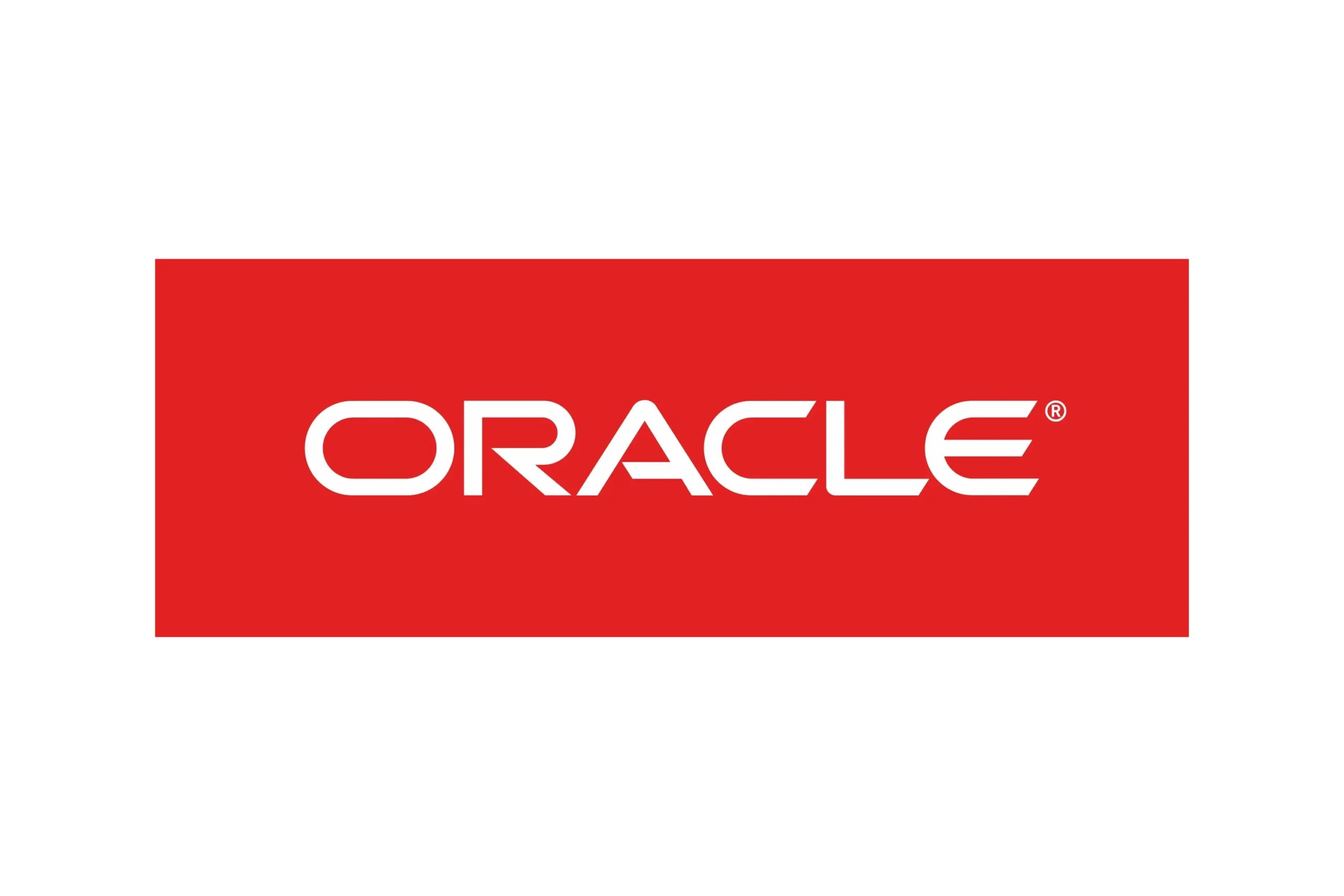 Logo Oracle, perusahaan teknologi AS yang kemungkinan terlibat dalam pengawasan operasional TikTok.