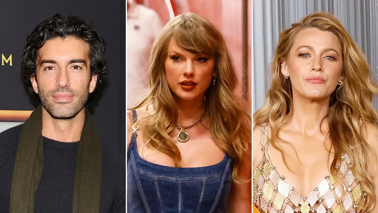 Foto kompilasi Justin Lee Fisher, Taylor Swift, dan Blake Lively.