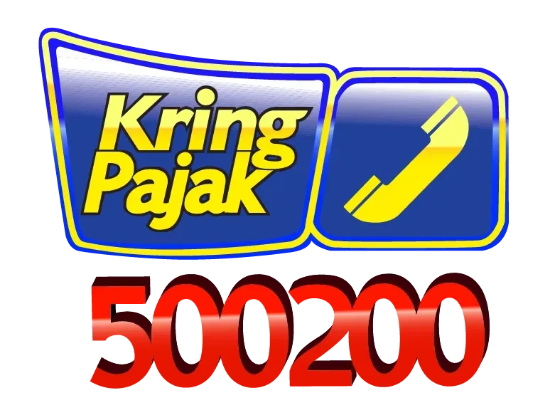 Logo Kring Pajak dengan nomor telepon 1500200 dan ikon telepon.