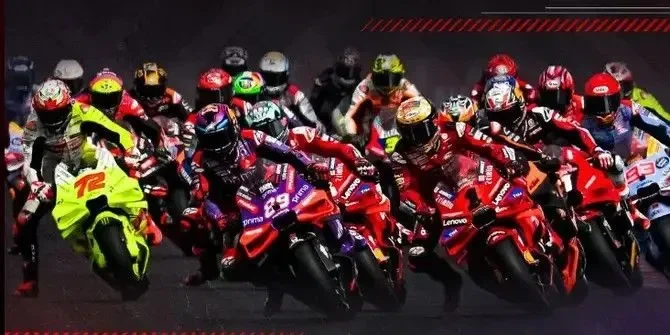 Aksi para pembalap MotoGP di lintasan, memacu adrenalin penonton.