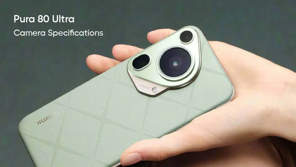 Detail kamera belakang Huawei Pura 80 Ultra warna hijau, peraih skor DxOMark tertinggi.