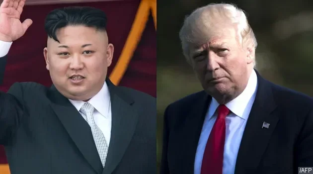 Foto kolase Kim Jong Un dan Donald Trump, simbol potensi dialog baru.