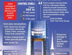 Melongo! Hotel Tertinggi di Dunia Segera Buka di Dubai, Siap-siap Rasakan Sensasi Tidur di Atas Awan! 1 Melongo! Hotel Tertinggi di Dunia Segera Buka di Dubai, Siap-siap Rasakan Sensasi Tidur di Atas Awan!