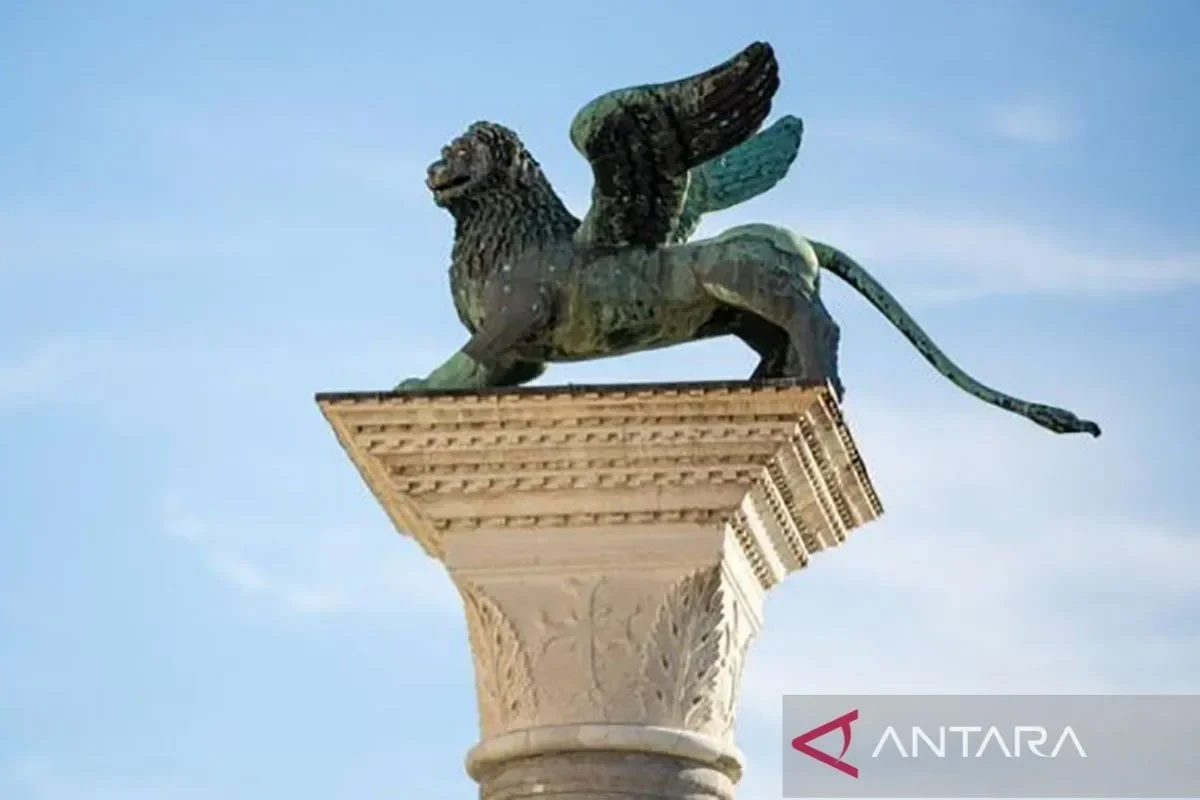 mengejutkan simbol kebanggaan venesia patung singa bersayap ternyata asli china portal berita terbaru