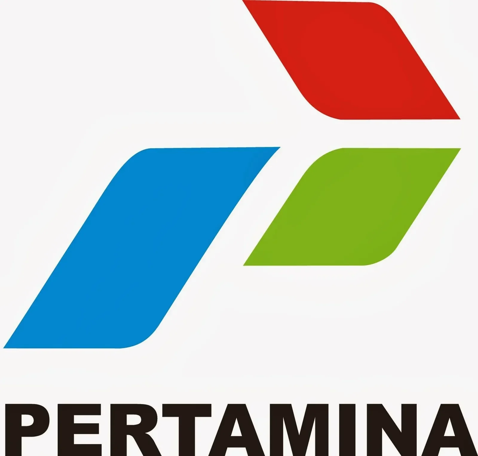 Logo Pertamina dengan warna merah, hijau, dan biru di atas tulisan "PERTAMINA".