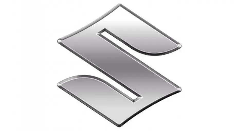 Logo Suzuki baru bergaya modern dengan aksen silver mengkilap.
