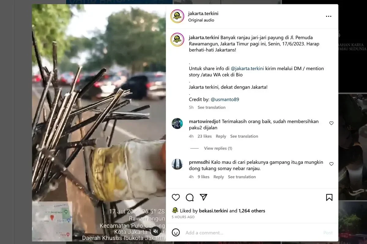 waspada ini 3 jenis ranjau paku paling mematikan di jakarta nomor 3 bikin ban bocor tanpa jejak portal berita terbaru