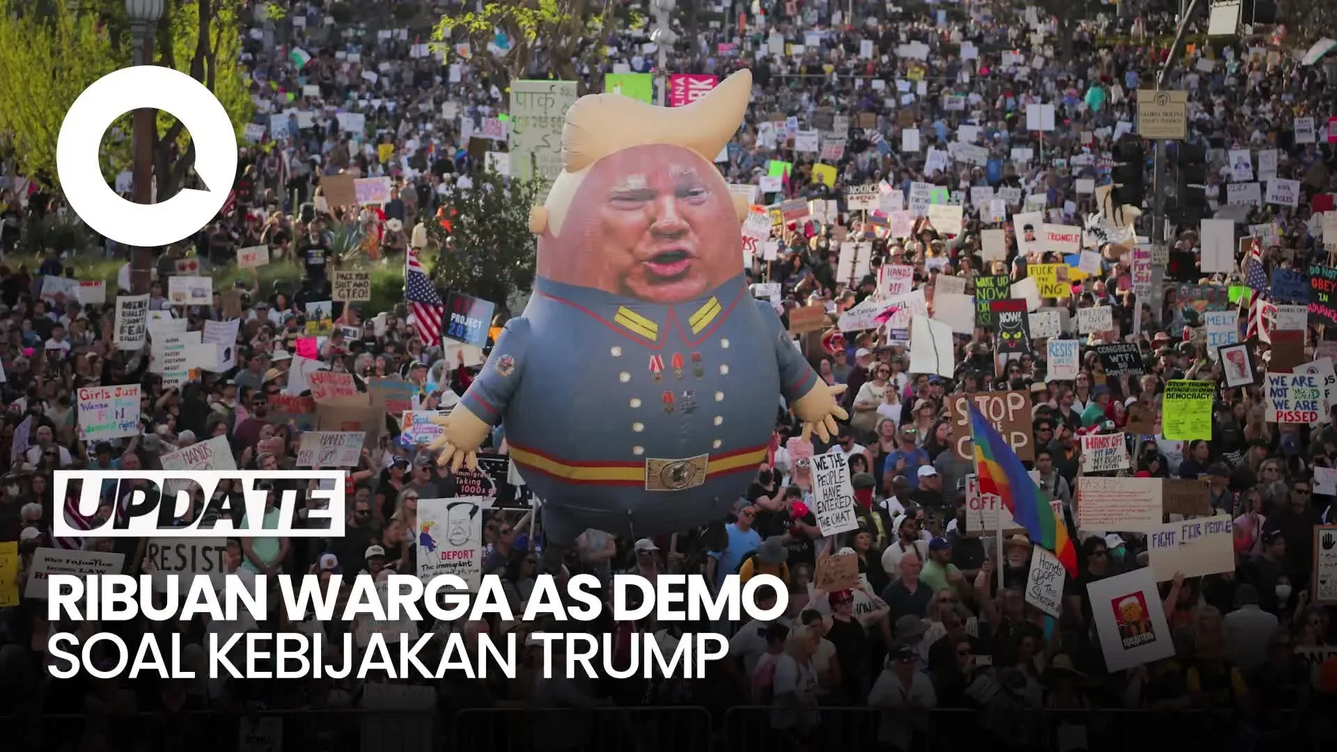 amerika membara ribuan warga serukan no kings di depan kediaman trump ada apa sebenarnya portal berita terbaru