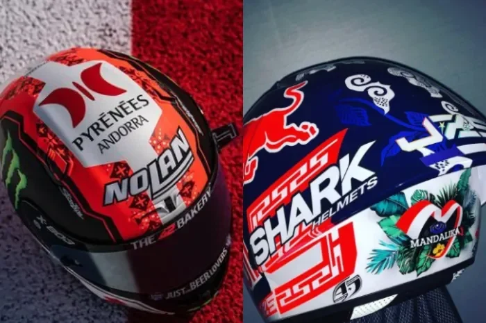 bikin bangga helm pembalap motogp mandalika pamer pesona indonesia ada komodo hingga borobudur portal berita terbaru