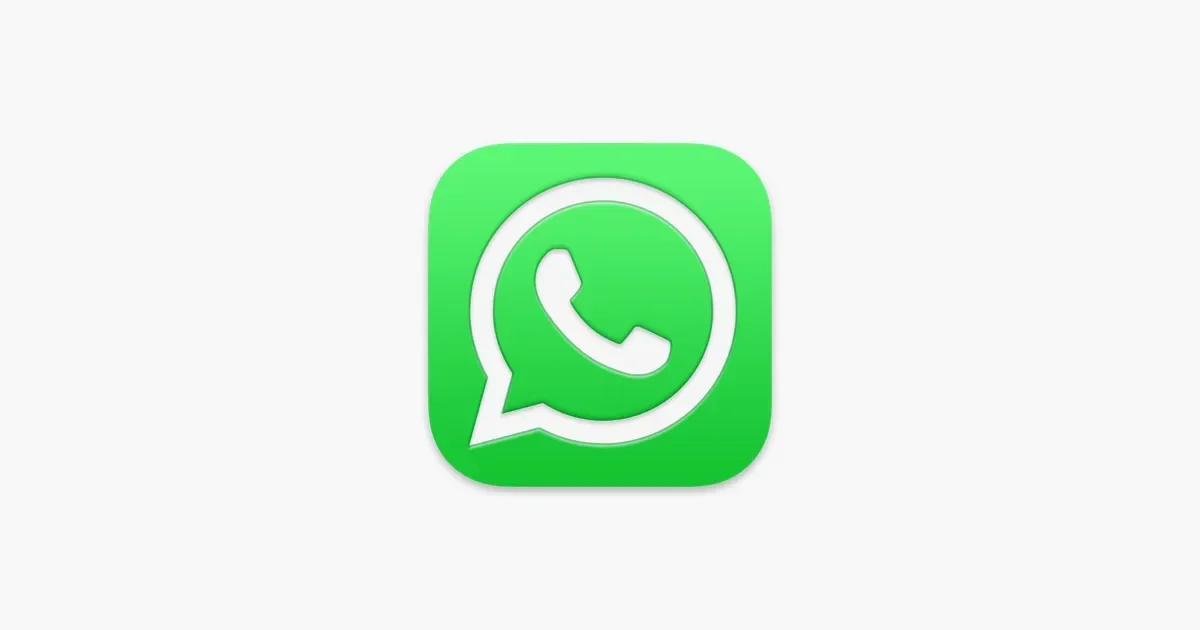 Logo WhatsApp, aplikasi pesan instan populer dengan ikon telepon berwarna putih.