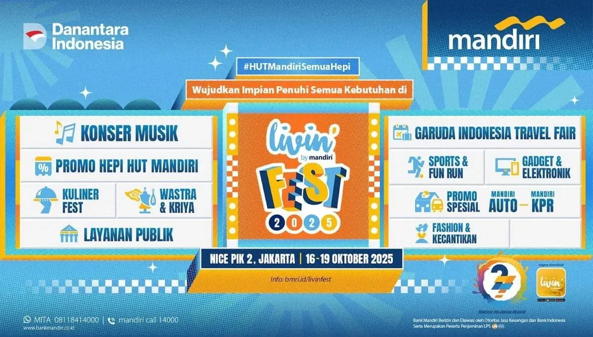 bank mandiri bikin geger surabaya livin fest 2025 hadirkan diskon fantastis konser spektakuler portal berita terbaru